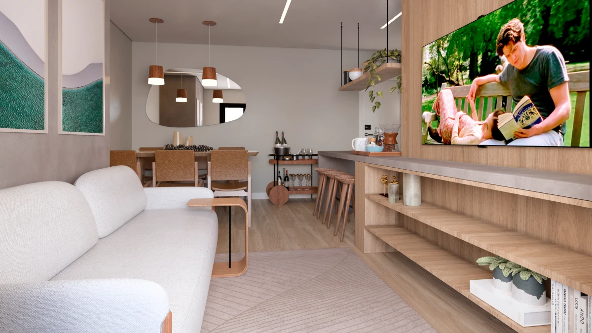 Imagem sobre Apartamento Essencia Campolim Sala de Estar