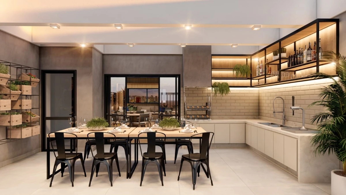 Imagem sobre Area Gourmet Apartamento Mansoes Residencial
