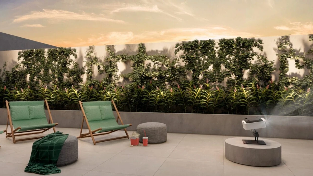 Imagem sobre Living Projetor Apartamento Taquaral Residence