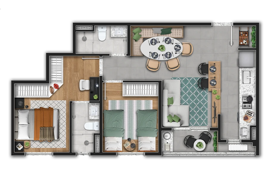 Imagem sobre Planta Apartamento Taquaral